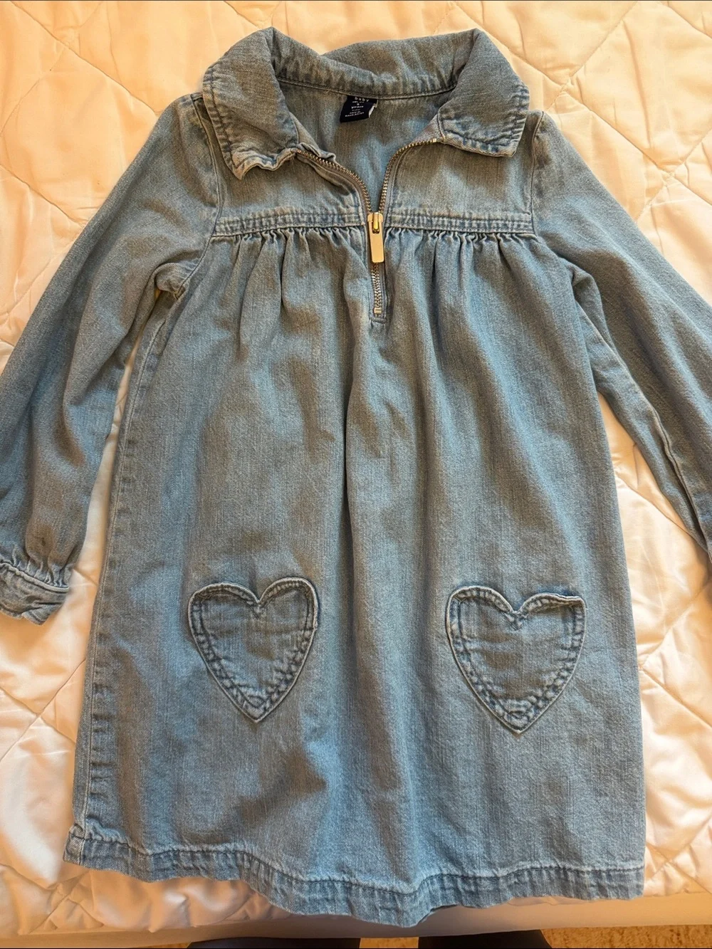 GAP Denim Dress with Heart Pockets